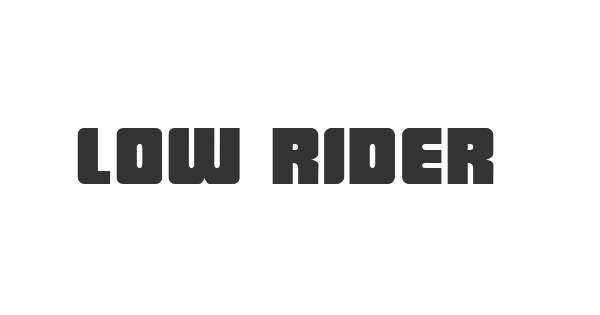 Low Rider BB font thumb